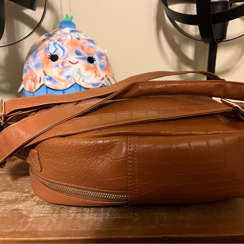 Wild Fable Croc-Embossed Leather Backpack - Picture 5 of 10